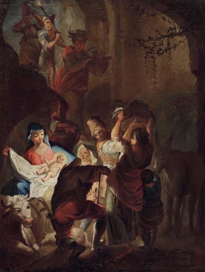 Die Anbetung der Hirten von School of Johann Evangelist Holzer